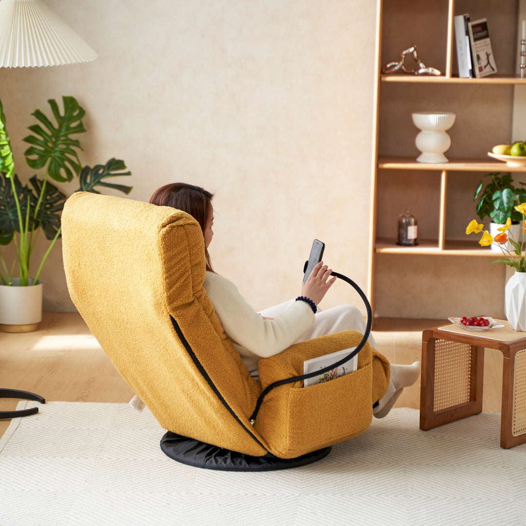 Adjustable head and waist, 360 degree rotatable sofa chair