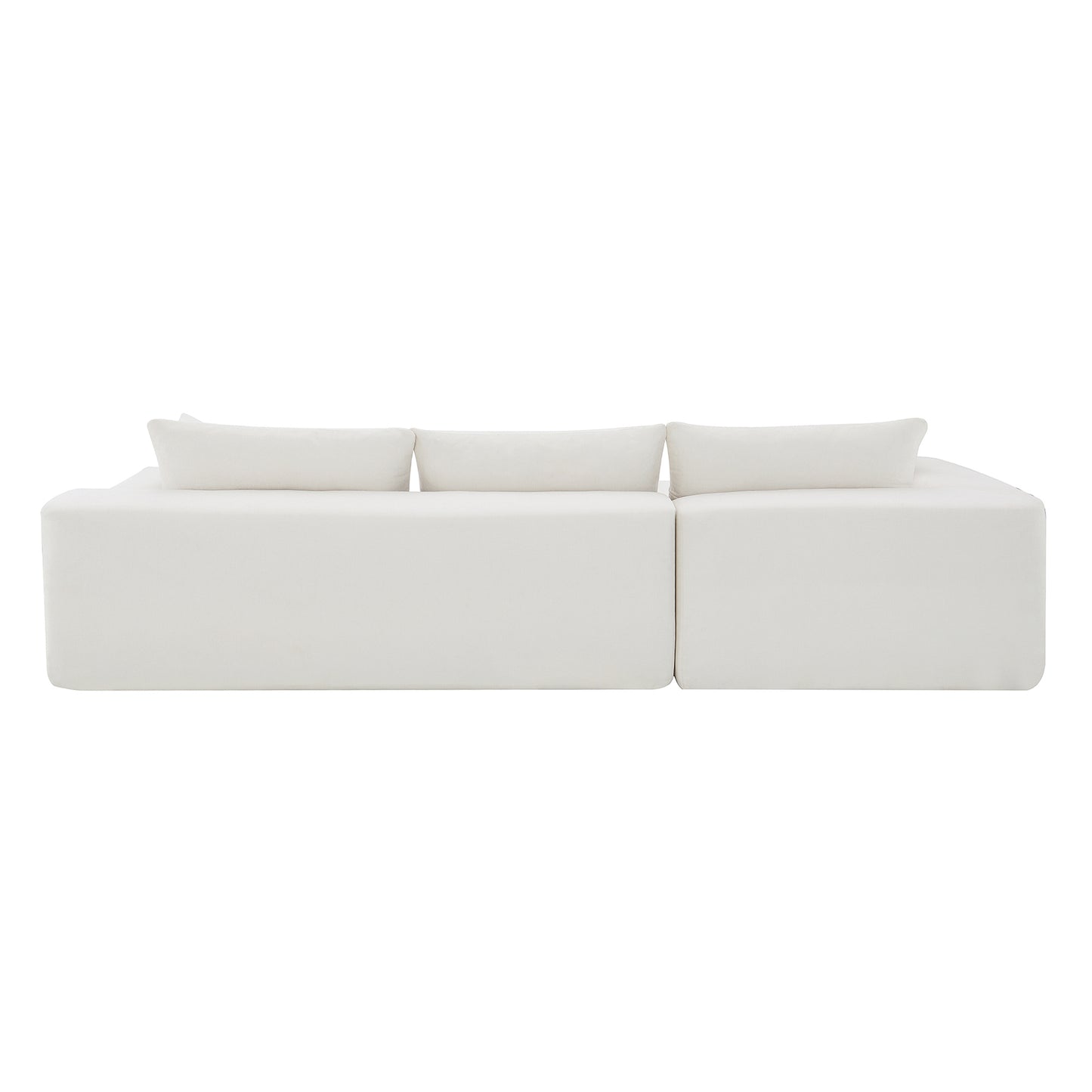 109*68" Sectional Living Room Sofa Set, L-Shape, Cream