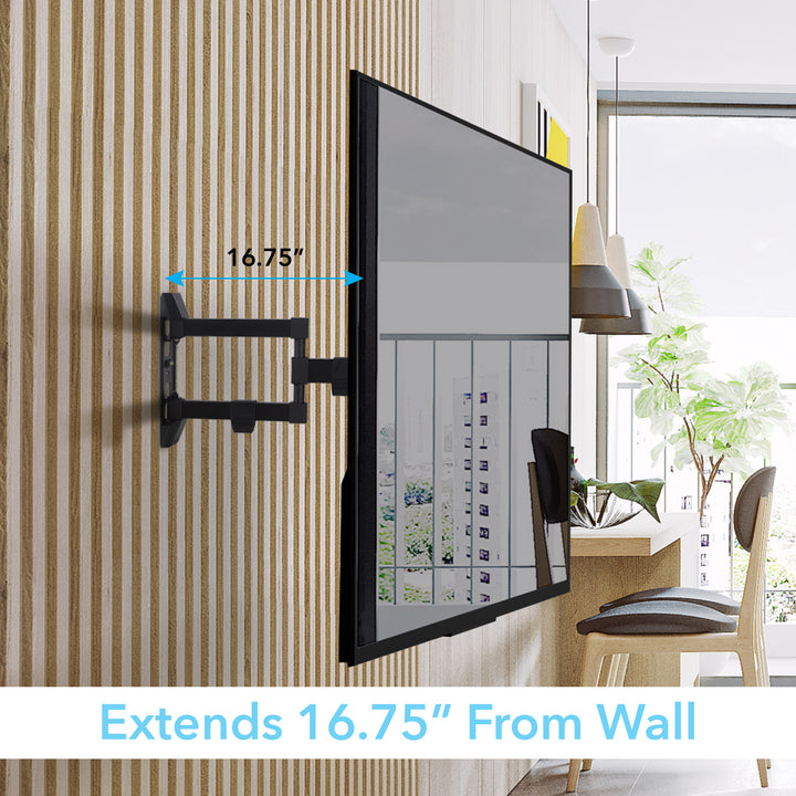 Full Motion, Crafted Steel, TV Mount Kit, Built in Leveler