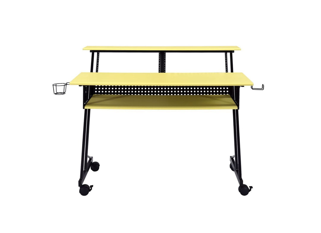 Suitor Computer Desk, Yellow & Black