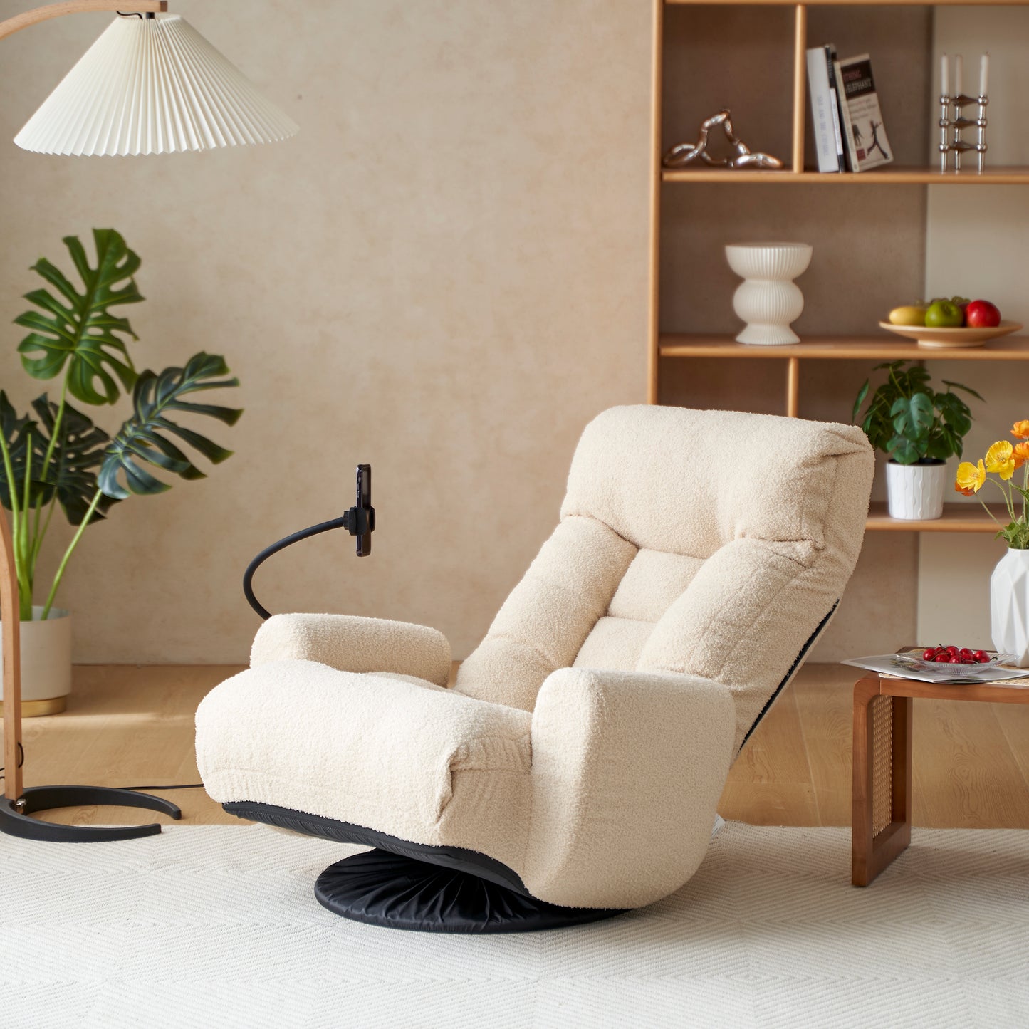 Adjustable head and waist, 360 degree rotatable sofa chair