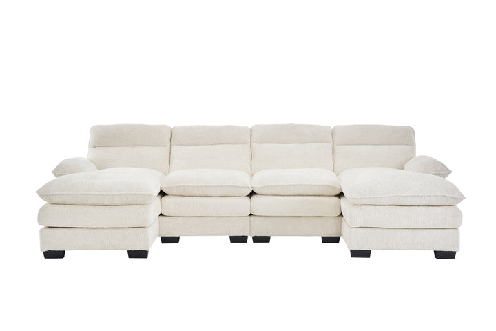 U-shaped sofa, including two single seats and two chaise