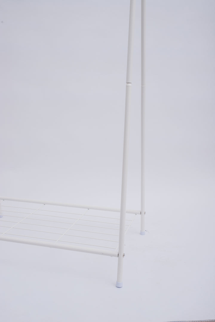 Store level 1 ladder to secure hangers