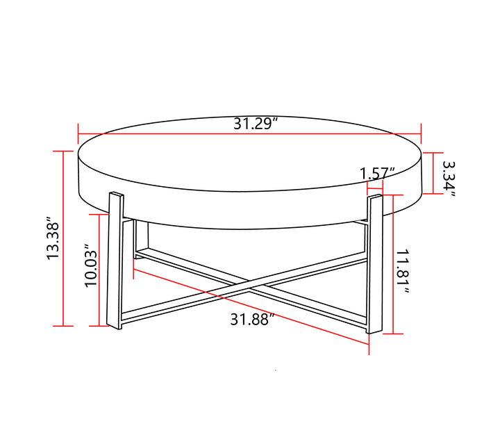31.29" Round Coffee Table