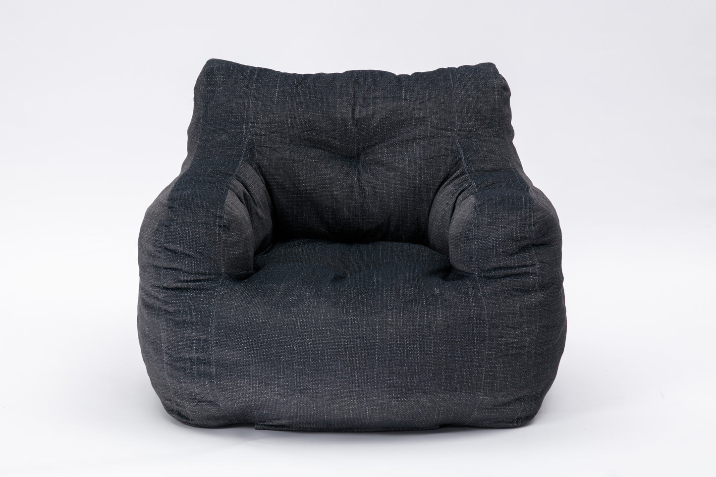 Soft Velvet Fabric Bean Bag Chair Filled With Memory Sponge,Dark Gray