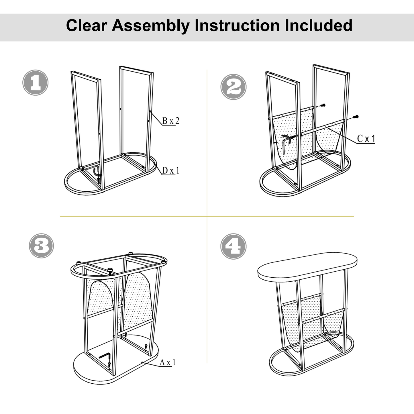 Small Side Tables Living Room Small Space (Set of 2)