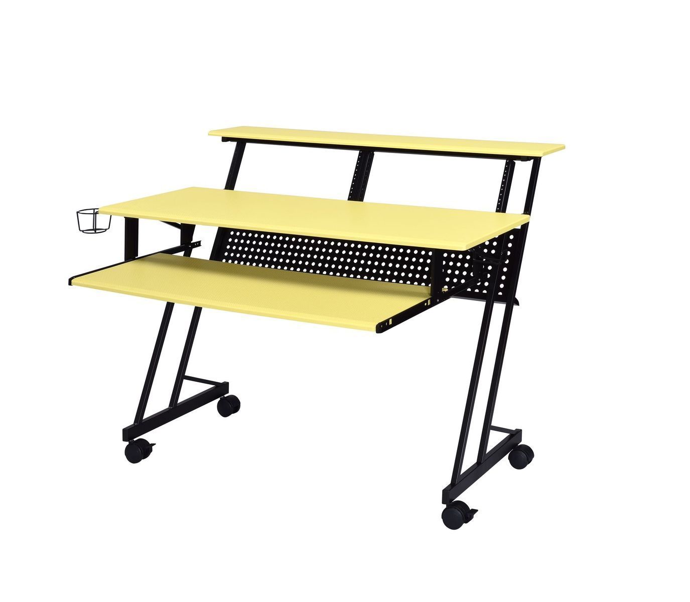 Suitor Computer Desk, Yellow & Black