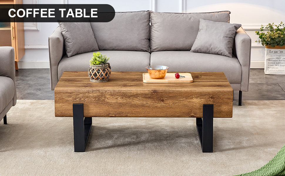 A coffee table made of American vintage MDF material.