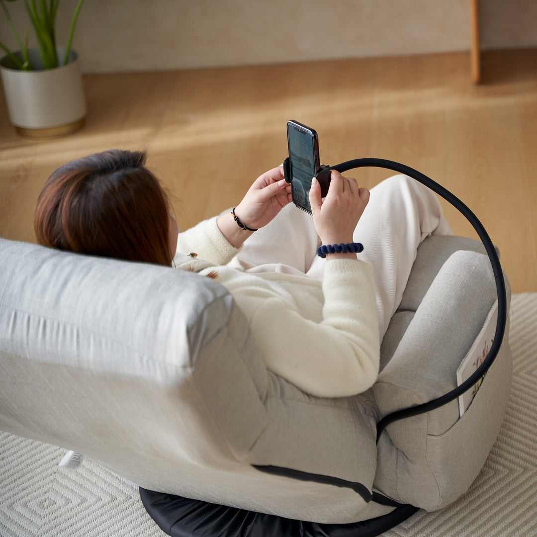 Adjustable head and waist, 360 degree rotatable sofa chair