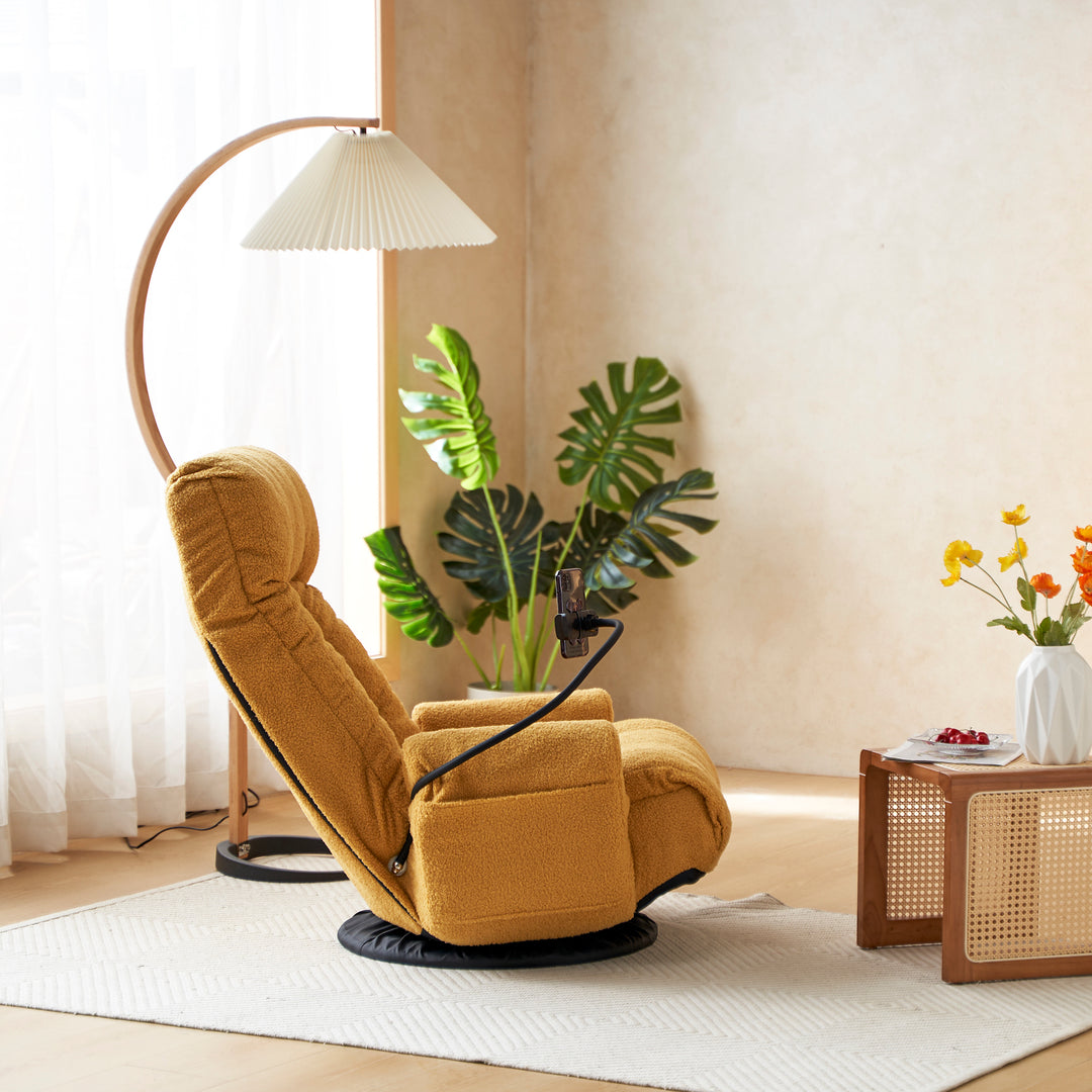 Adjustable head and waist, 360 degree rotatable sofa chair