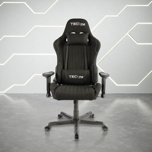 Sport TS-F44 Fabric Ergonomic High Back Racer Style PC Gaming Chair, Black