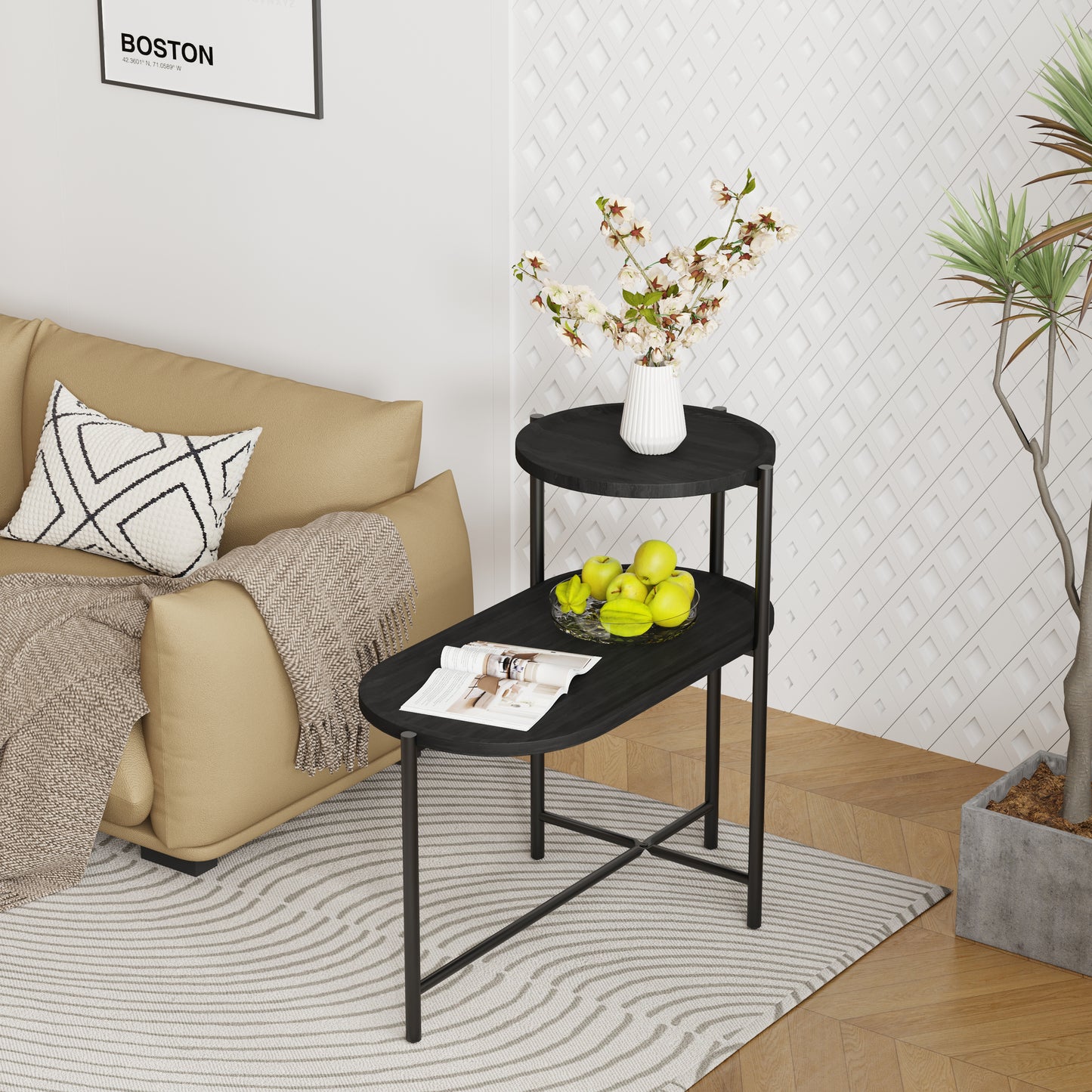 Round Coffee Table (Black)