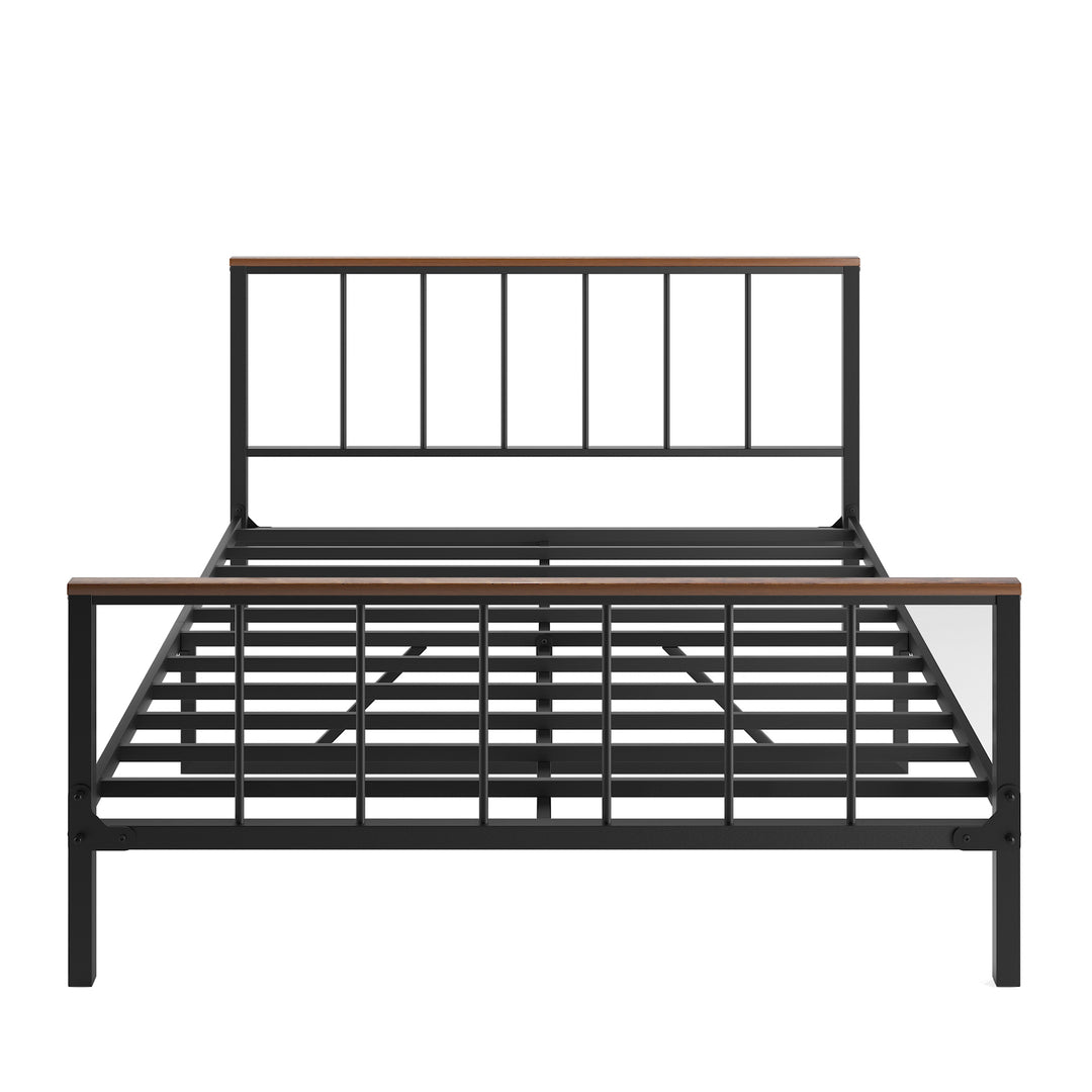 Metal Platform Bed frame with Headboard and Footboard,No Box Spring Needed(Full)