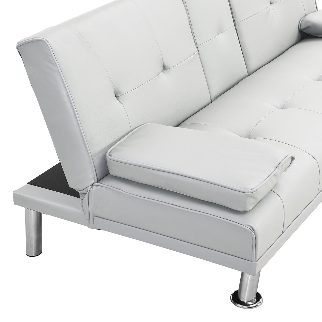 Sofa Bed with Armrest two holders WOOD FRAME