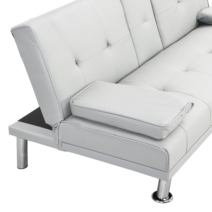Sofa Bed with Armrest two holders WOOD FRAME