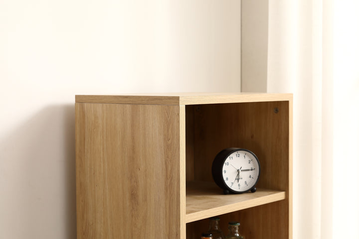 Side Cabinet - Large Storage Space for Living Room or Restaurant.56inch  burlywood.