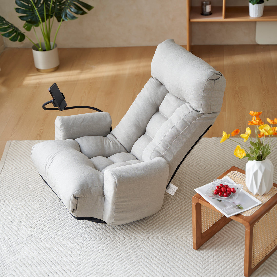 Adjustable head and waist, 360 degree rotatable sofa chair