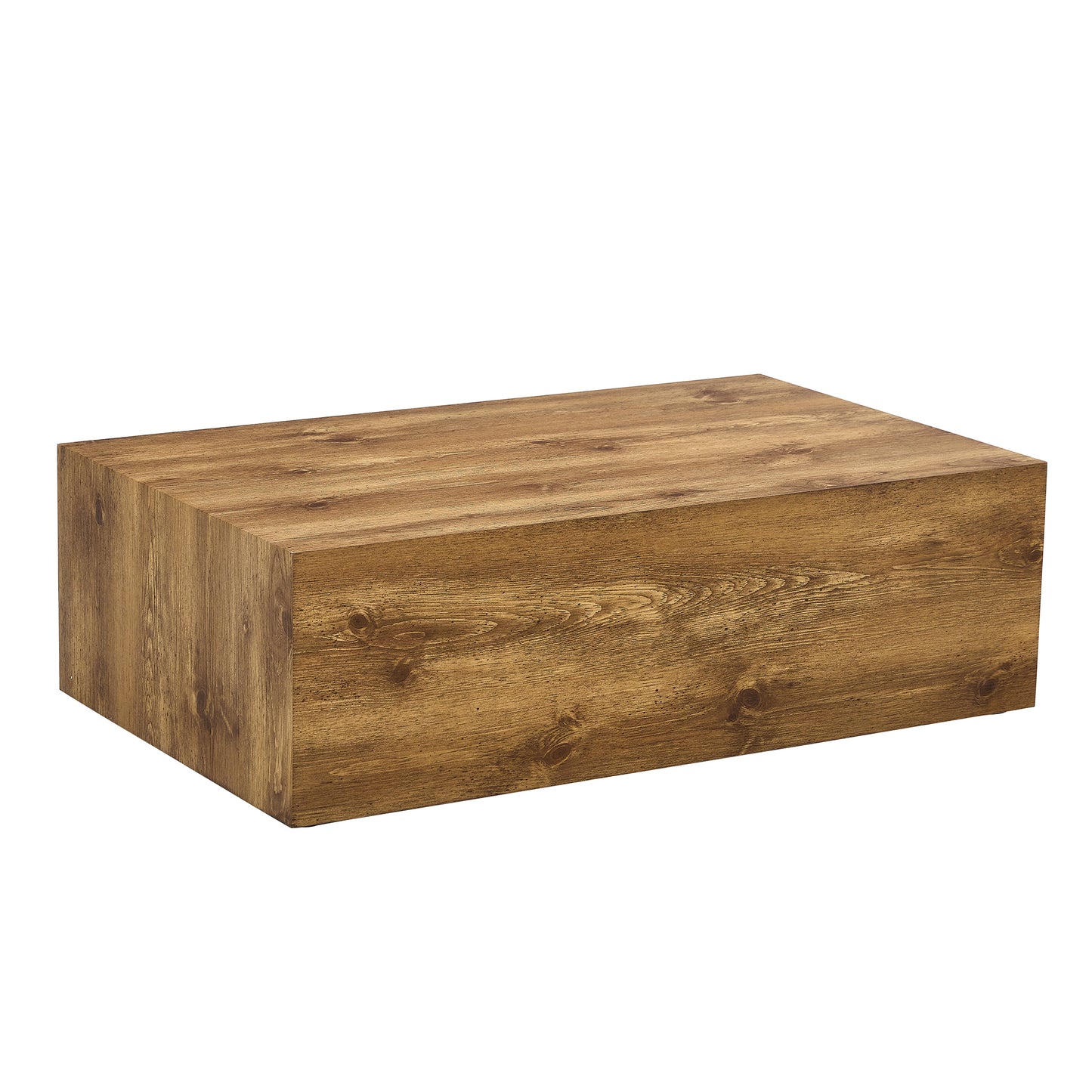 Modern MDF coffee table with wood texture pattern -39.37x23.62x11.81 inches