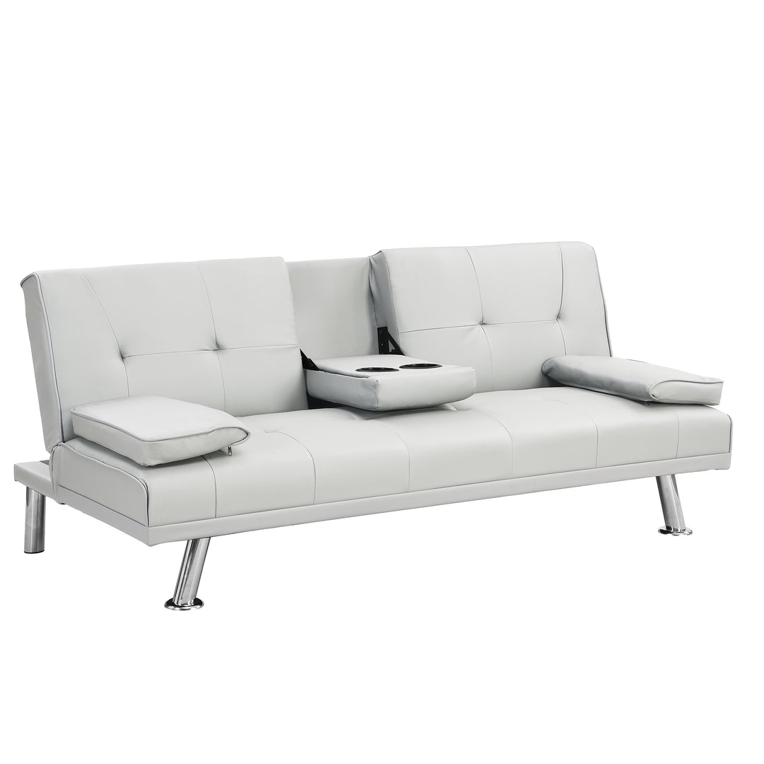 Sofa Bed with Armrest two holders WOOD FRAME