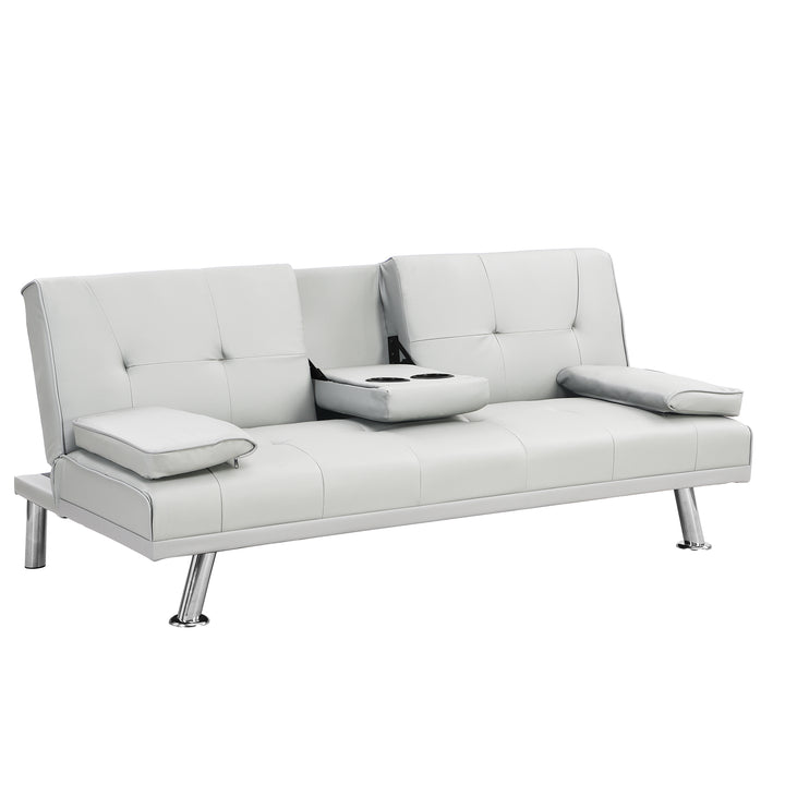 Sofa Bed with Armrest two holders WOOD FRAME