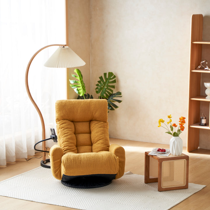 Adjustable head and waist, 360 degree rotatable sofa chair