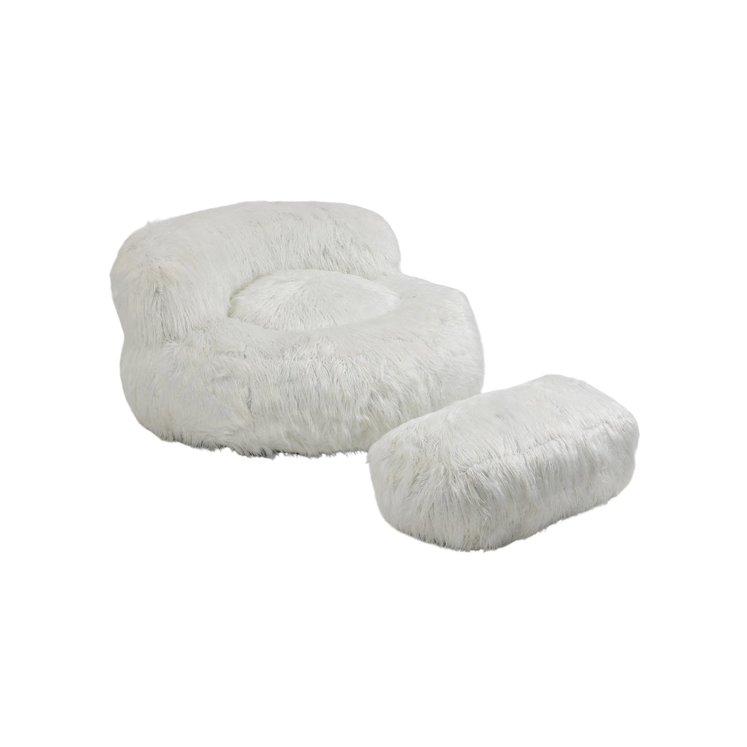 Bean Bag Chair, Floor Sofa with Handle,Accent Sofa Chair with Ottoman