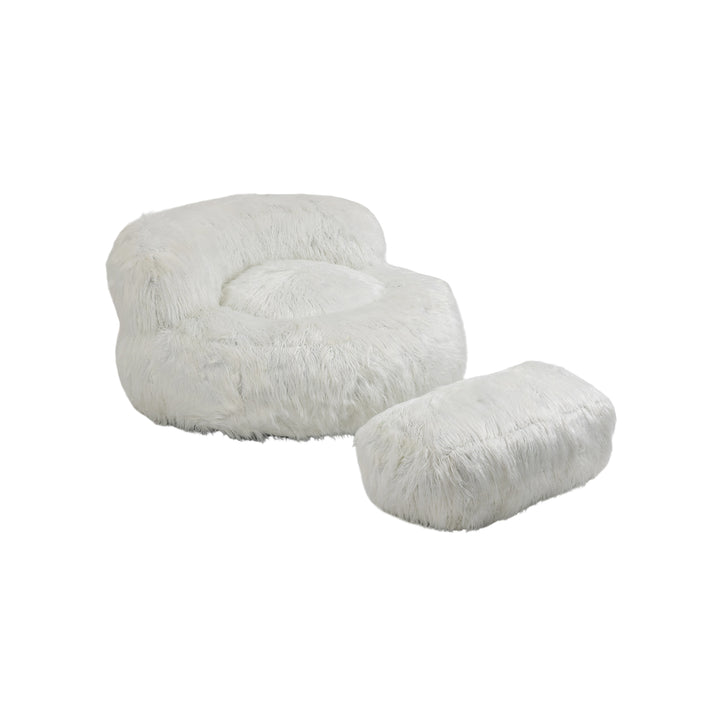 Bean Bag Chair, Floor Sofa with Handle,Accent Sofa Chair with Ottoman