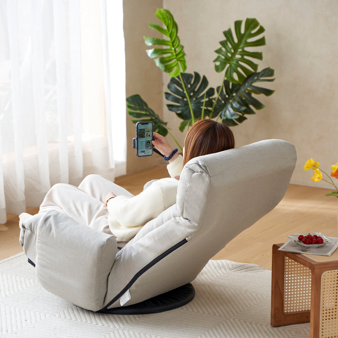 Adjustable head and waist, 360 degree rotatable sofa chair