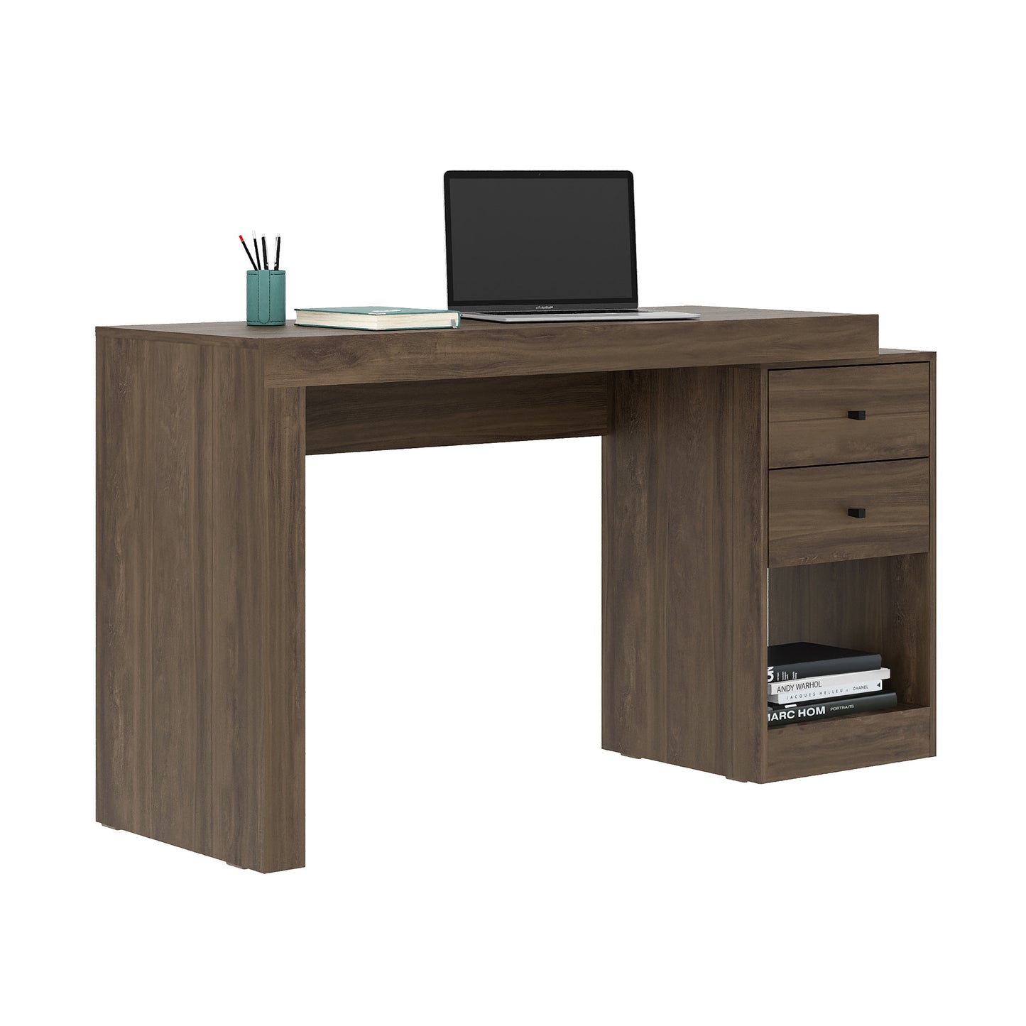 Expandable Home Office Desk, Walnut