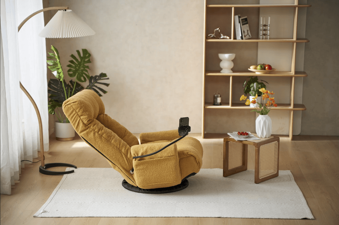 Adjustable head and waist, 360 degree rotatable sofa chair