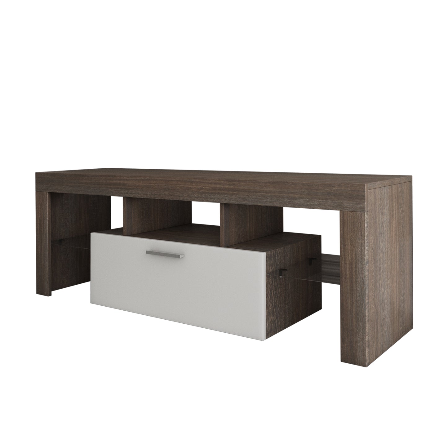 quick assembly brown simple modern TV  stand