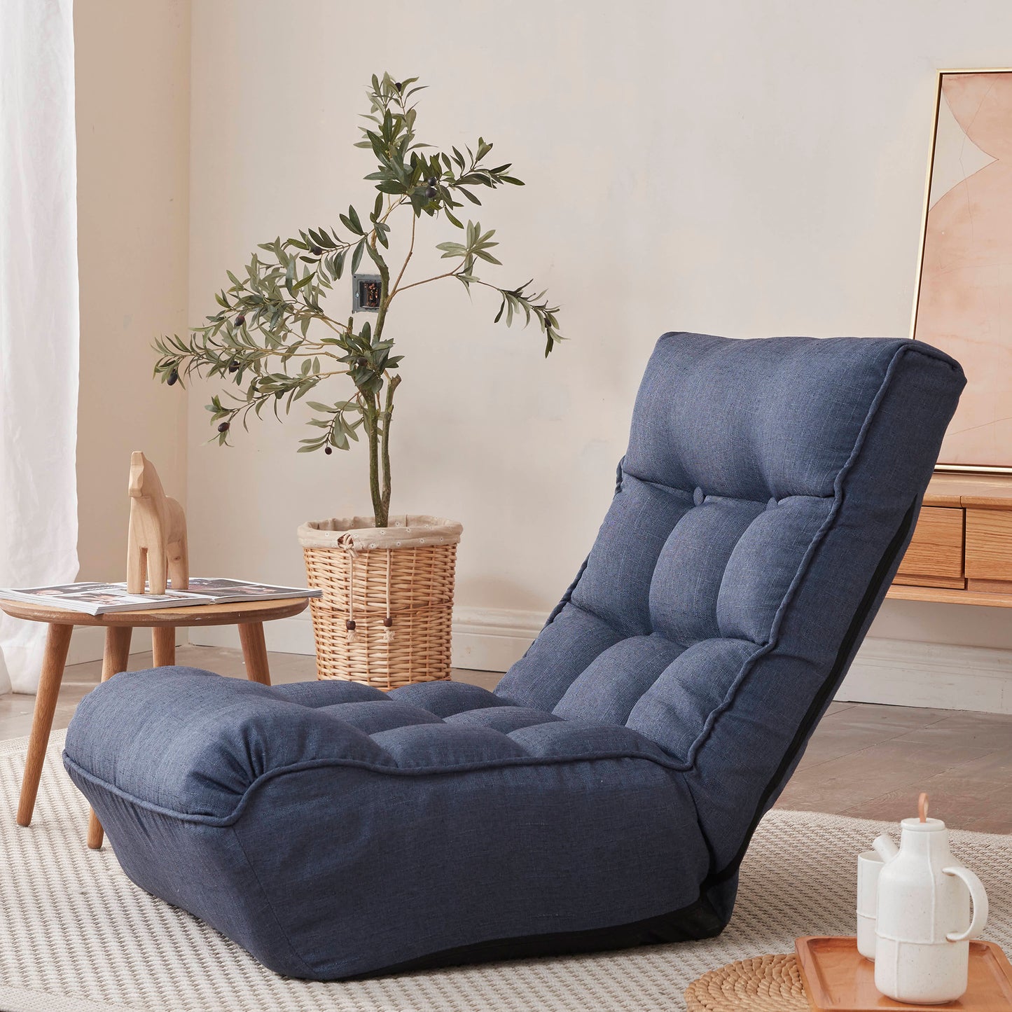 Single sofa reclining chair Japanese chair lazy sofa