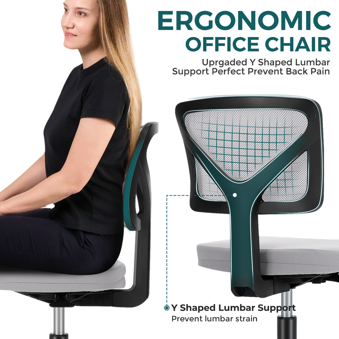 Desk Chair Small Home Office Chair with Lumbar Support
