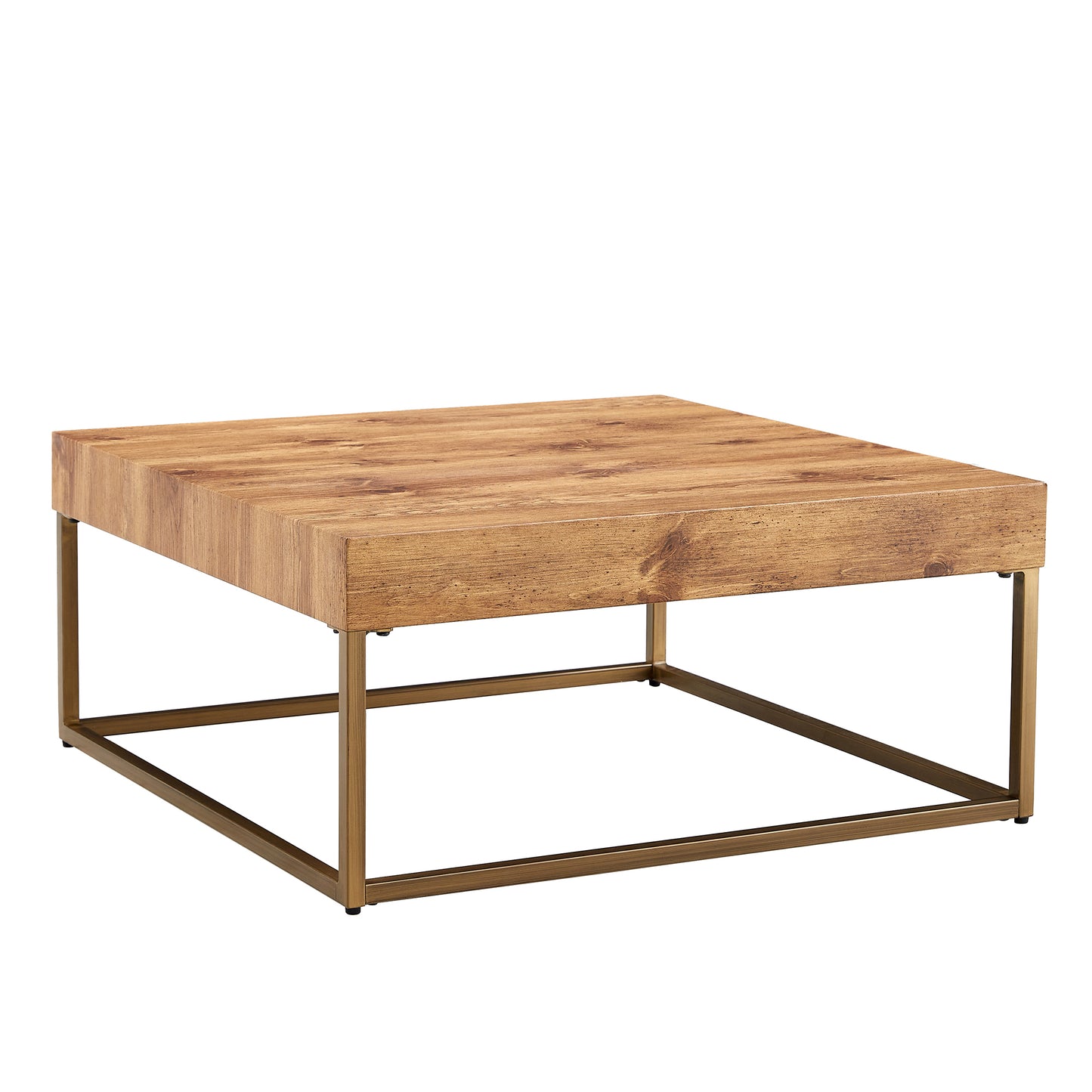 Modern rectangular coffee table, dining table. MDF desktop with metal legs.