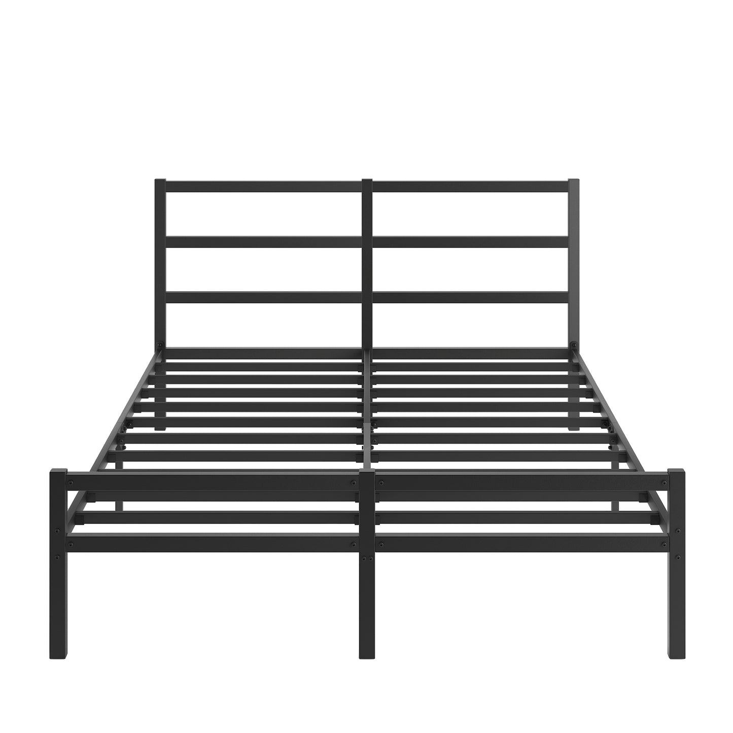 Metal Platform Bed frame with Headboard, No Box Spring Needed(Queen)