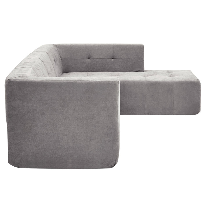 110.2*72.8" Living Room Sofa Set, 2pcs Computer Free Combination, L-Shaped,Light Grey