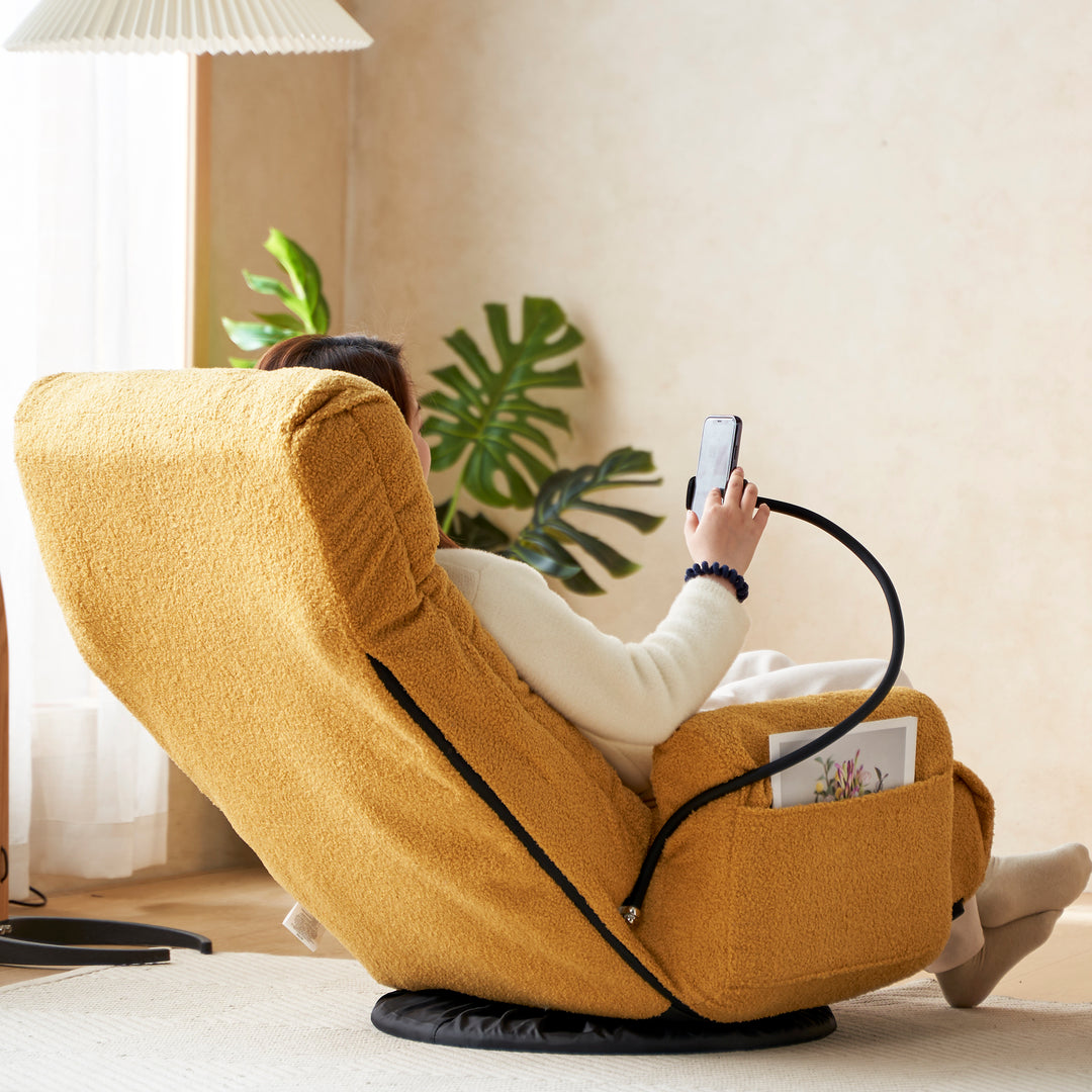 Adjustable head and waist, 360 degree rotatable sofa chair