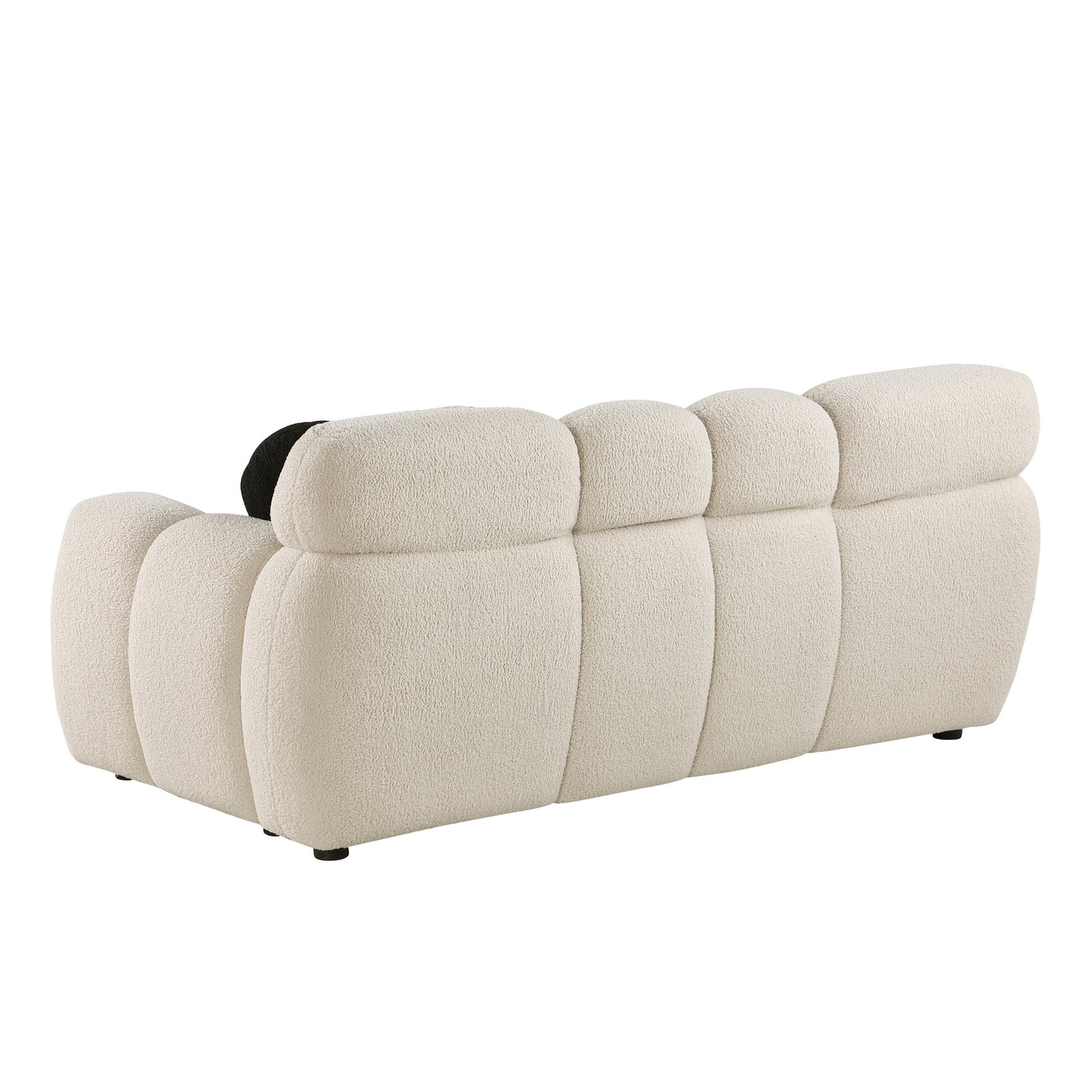 64.96 length ,35.83" deepth ,human body structure for USA people,  marshmallow sofa,boucle sofa ,2  seater, BEIGE  BOUCLE