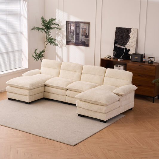 U-shaped sofa, including two single seats and two chaise