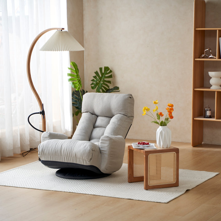 Adjustable head and waist, 360 degree rotatable sofa chair