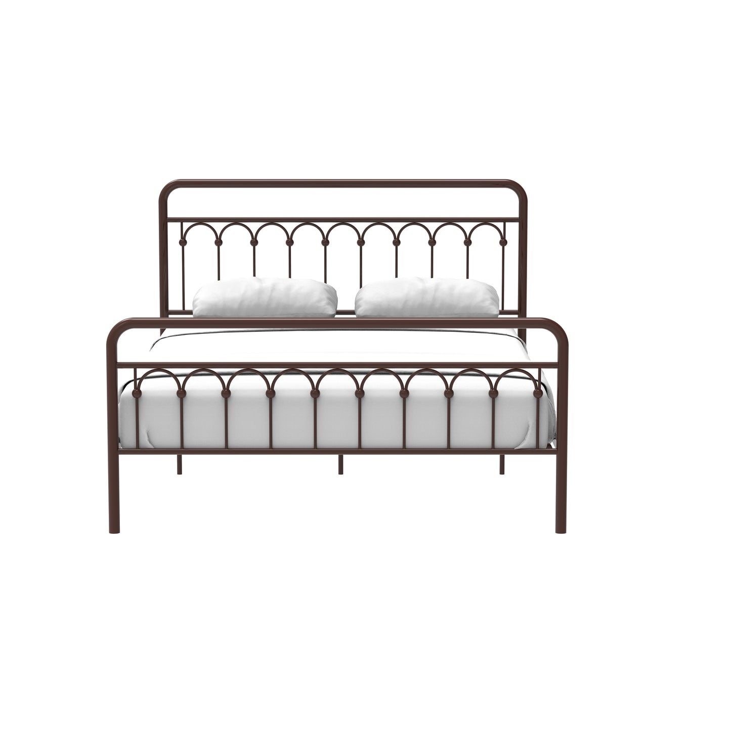 Tara Metal Bed Queen, Antique Brown