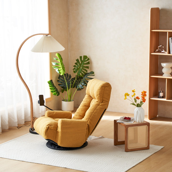 Adjustable head and waist, 360 degree rotatable sofa chair