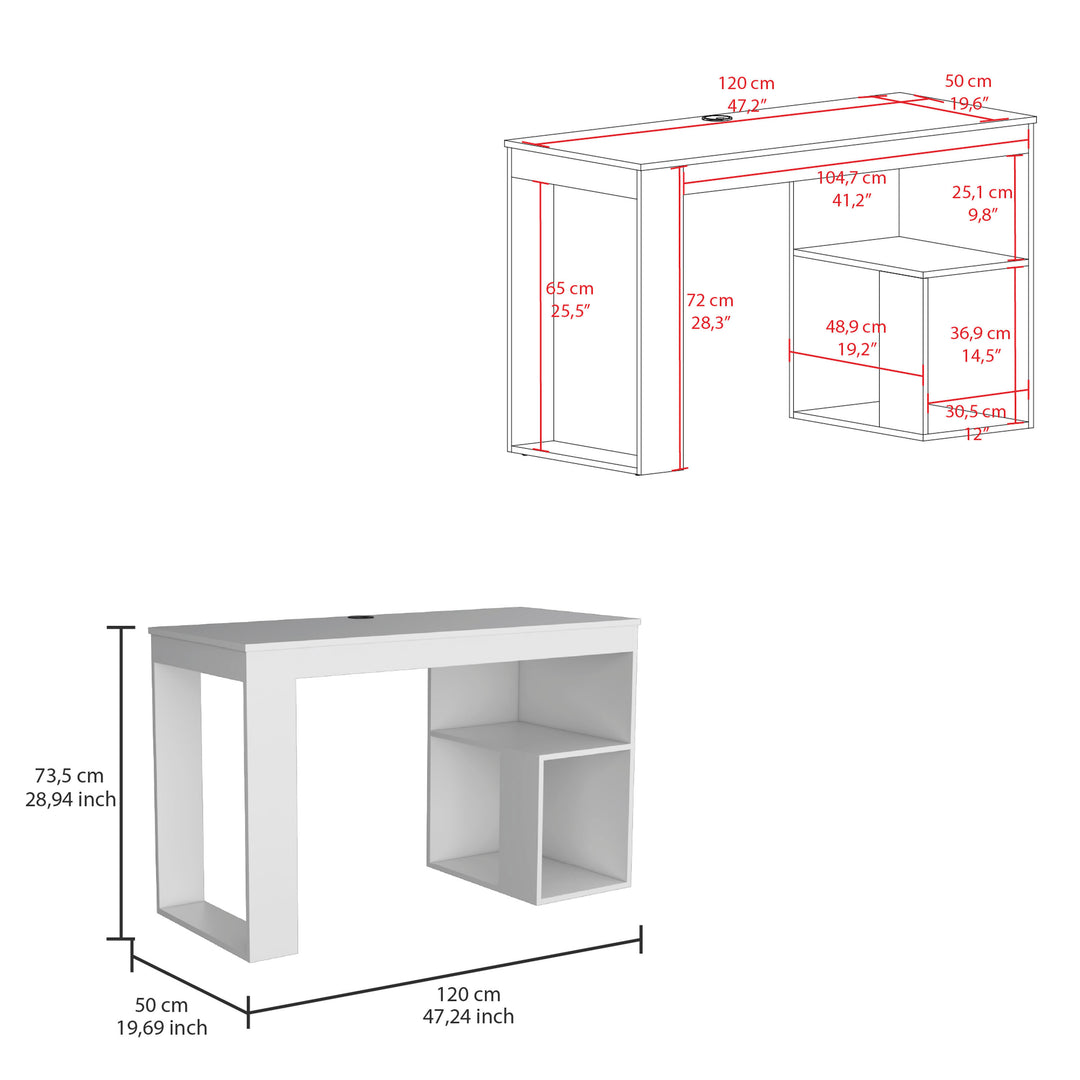 Writing Desk, Two Shelves