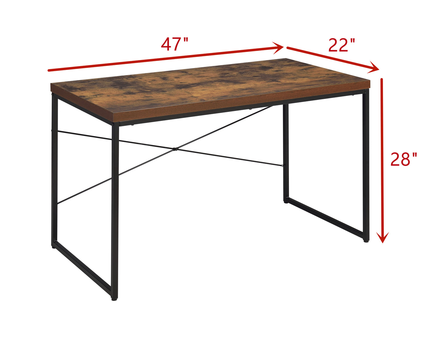 Bob Desk in Weathered Oak & Black