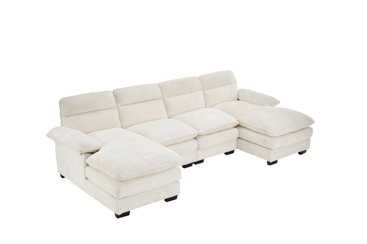 U-shaped sofa, including two single seats and two chaise