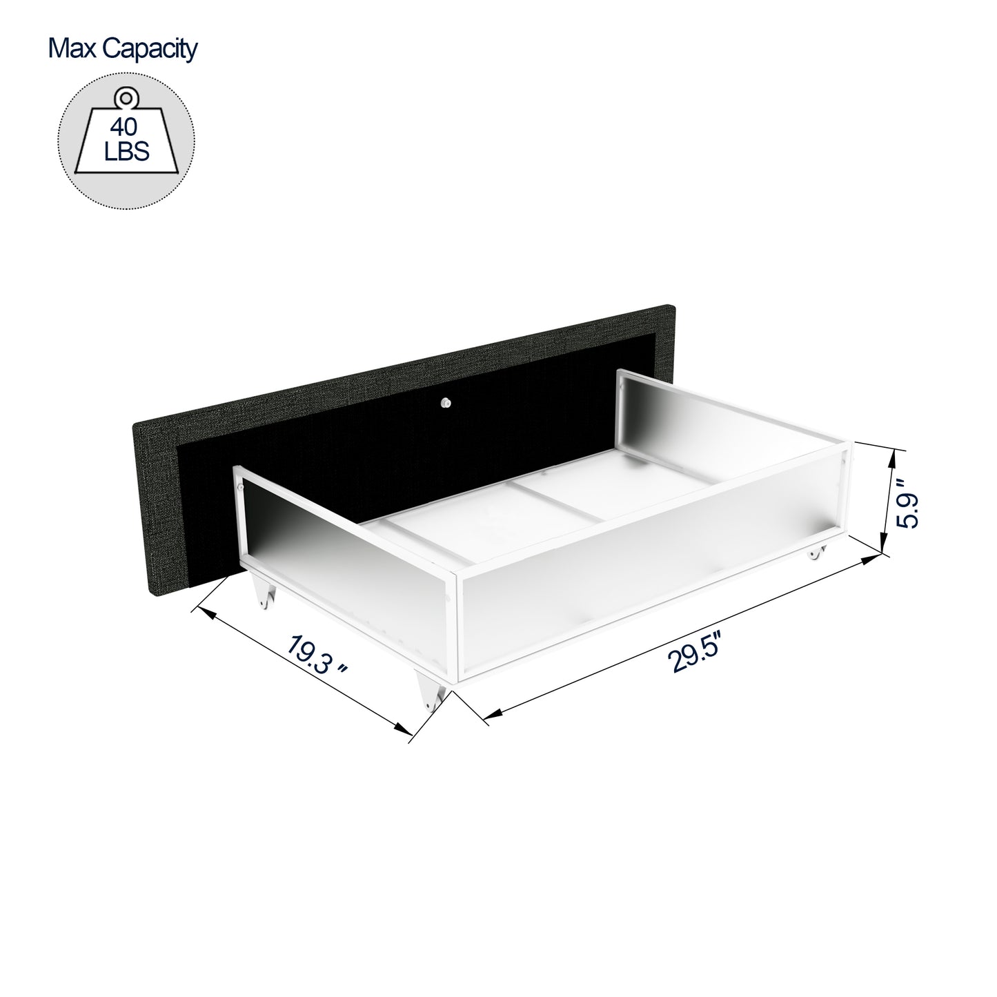 Queen Size Gray Linen Upholstered Platform Bed with Patented 4 Drawers Storage, No Box Spring Required