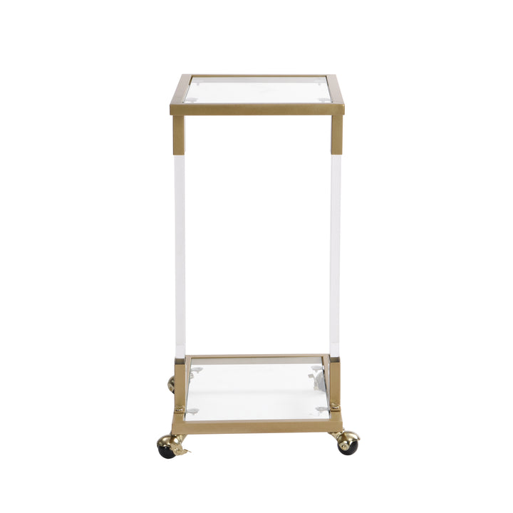 Golden Side Table, Acrylic Sofa Table