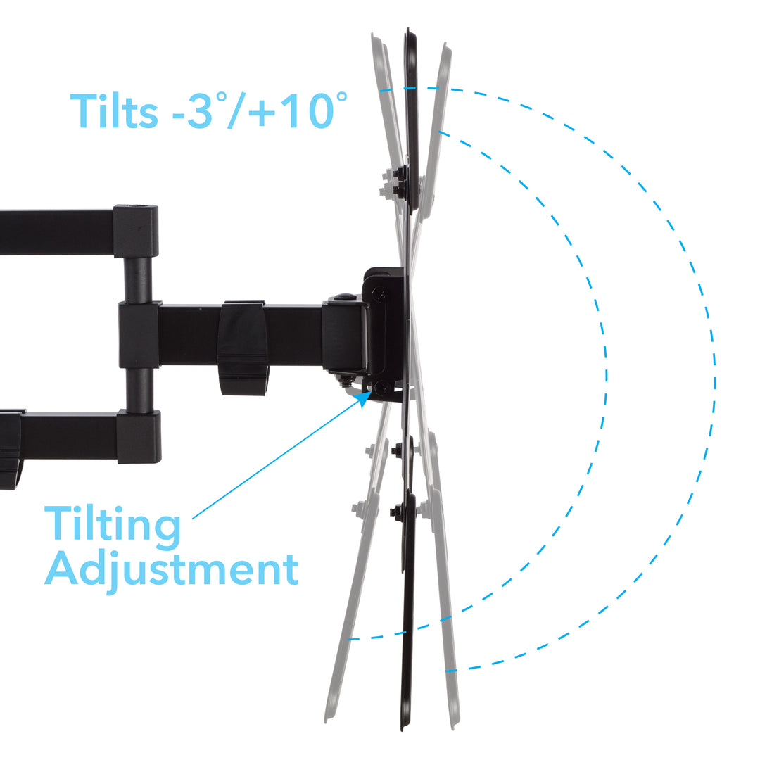 Full Motion, Crafted Steel, TV Mount Kit, Built in Leveler