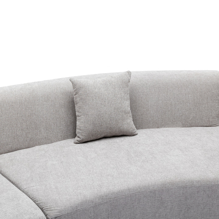 136.6" Stylish Curved sofa Sectional Sofa, Grey