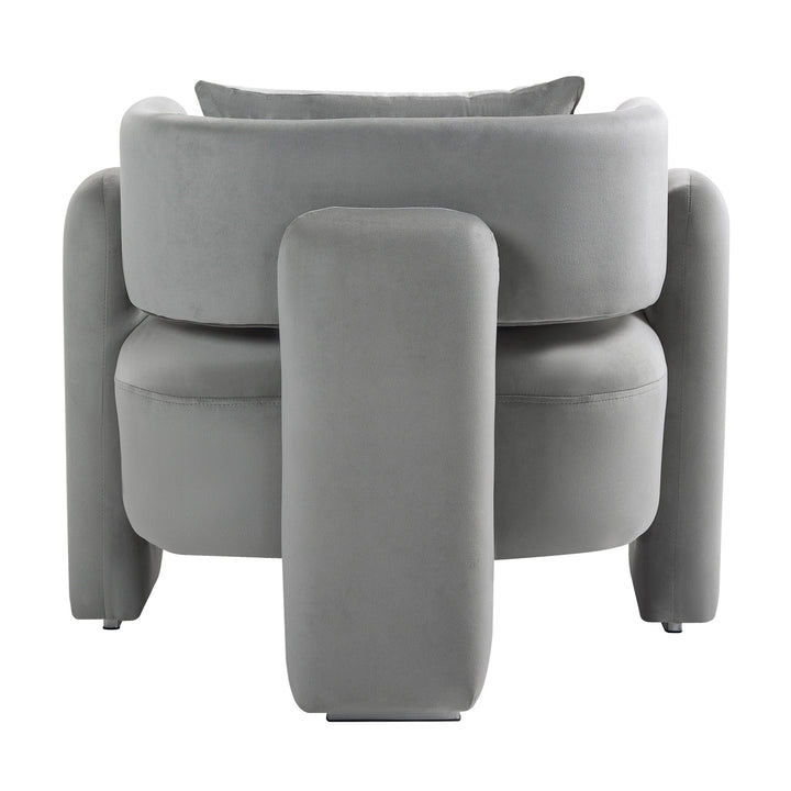 Modern design velvet lounge chair,single sofa with pillows (GREY)